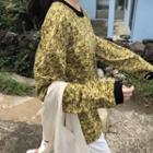 Camouflage Long-sleeve Loose-fit Top