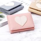 Faux Leather Heart 3-fold Wallet