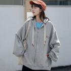 Double Drawstring Zipped Hoodie