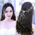 Wedding Faux Pearl Branches Headpiece Coffee - One Size