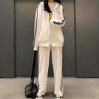 Set: Striped Panel Zip Jacket + Pants