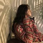Striped Turtle-neck Long-sleeve T-shirt