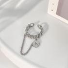 Star Chain Alloy Open Ring Silver - One Size