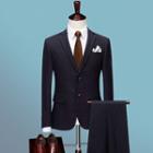 Suit Set: Striped Blazer + Dress Pants