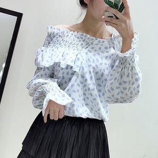 Leopard Print Asymmetrical Blouse