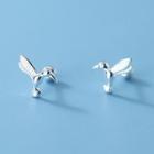 Bird Earring 1 Pair - S925 Silver - Silver - One Size