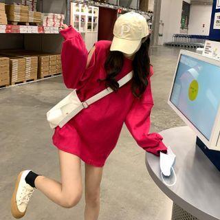 Cut Out Sweatshirt Rose Pink - One Size