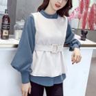 Set: Plain Vest + Plain Blouse