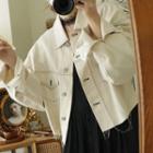 Raw Hem Buttoned Jacket