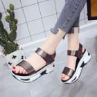 Strap Peep Toe Platform Sandals