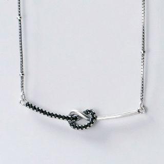 925 Sterling Silver Knot Pendant Necklace S925 Silver - Necklace - One Size
