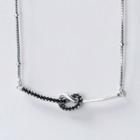 925 Sterling Silver Knot Pendant Necklace S925 Silver - Necklace - One Size