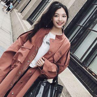 Buttoned Zip Coat
