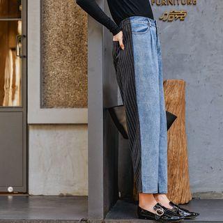 Loose-fit Two-tone Jeans