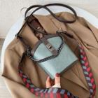 Faux Leather Patterned Strap Bucket Bag
