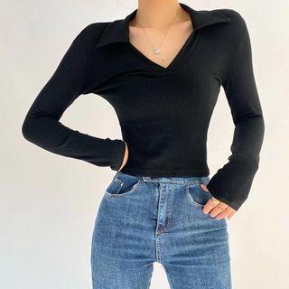 Open-collar Top (various Designs)