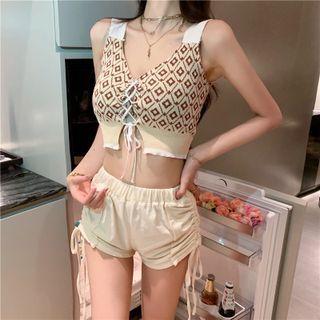 Patterned Camisole Top Almond - One Size