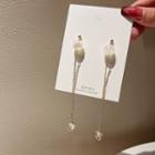 Faux Pearl Ear Cuff Earring 1 Pair - Silver Needle - Gold - One Size