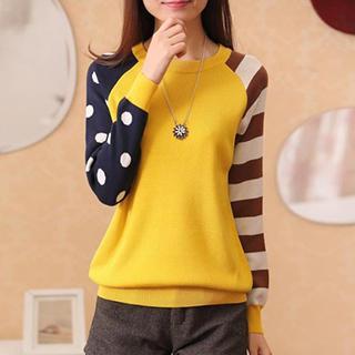 Dotted & Striped Sweater