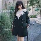 Sailor Collar Double Breasted Trench Jacket