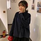 Corduroy Shirt Jacket Navy Blue - One Size