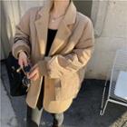 Mock Two-piece Button-up Coat