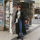 Raglan-shoulder Single-breasted Long Coat