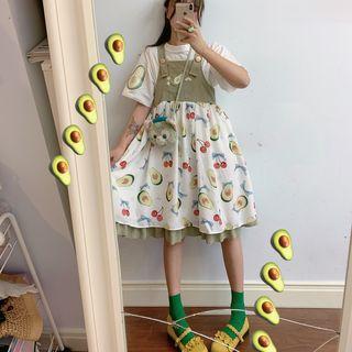 Short-sleeve Print T-shirt / Jumper Dress