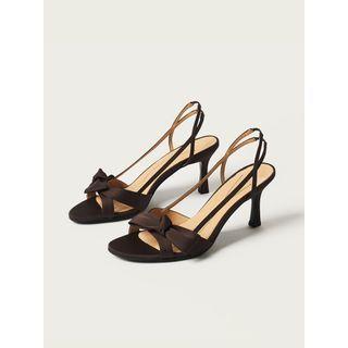 Kitten-heel Cutout Sandals
