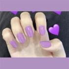 Plain Faux Nail Tips 527 - Purple - One Size