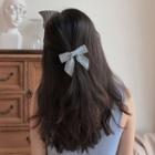 Knit Bow-accent Hair Clip