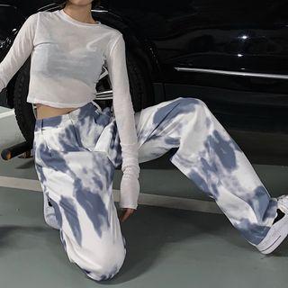 Tie-dye Loose-fit Pants