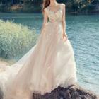 Lace Panel A-line Wedding Gown