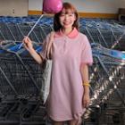 Drawstring Short-sleeve Polo Shirt Dress