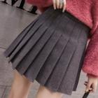 High-waist A-line Mini Pleated Skirt