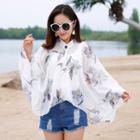 Floral Print Sun Protection Cape