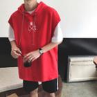 Letter Sleeveless Hoodie