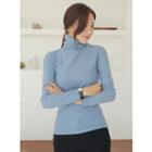 High-neck Fleece Top