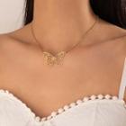 Butterfly Chain Necklace 21966 - Gold - One Size