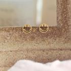 Alloy Smiley Earring 1 Pair - Gold - One Size