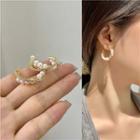 Faux Pearl Hook Earring 1 Pair - White - One Size