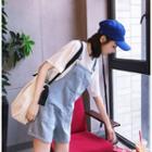 Short-sleeve T-shirt / Dungaree Shorts / Set