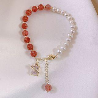 Freshwater Pearl & Bead Bracelet 1 Piece - As Shown In Figure - One Size