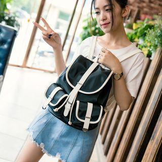 Piped Drawstring Backpack
