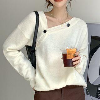 Oversize Asymmetrical Botton Top