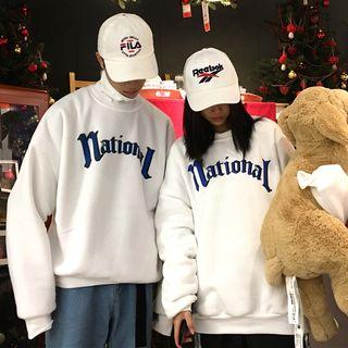 Turtleneck / Crew Neck Letter Sweatshirt