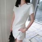 Set: Short-sleeve Slit Top + Shorts
