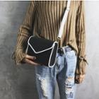 Faux-leather Contrasted Mini Shoulder Bag