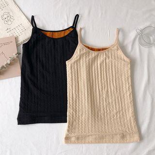 Spaghetti Strap Fleece-lined Camisole Top