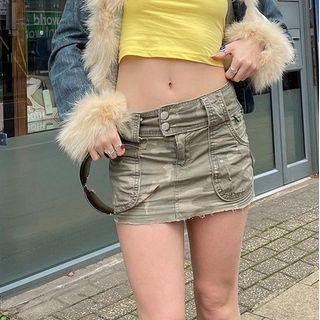 Camo Print Mini Pencil Skirt
